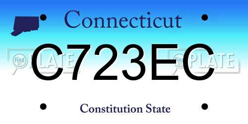 C723EC Connecticut License Plate