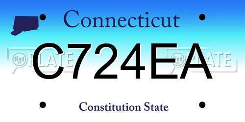 C724EA Connecticut License Plate