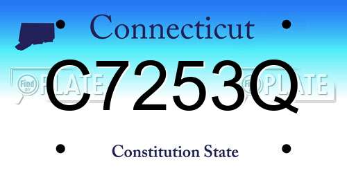 C7253Q Connecticut License Plate
