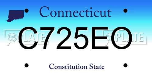 C725EO Connecticut License Plate