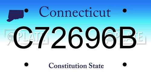 C72696B Connecticut License Plate