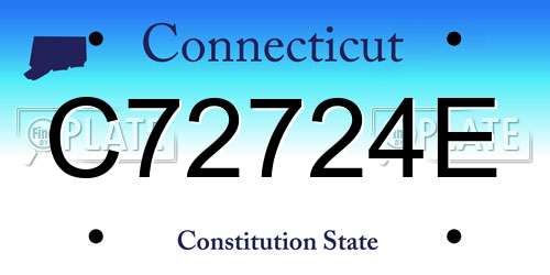 C72724E Connecticut License Plate