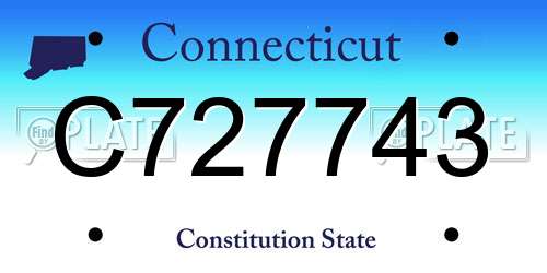 C727743 Connecticut License Plate