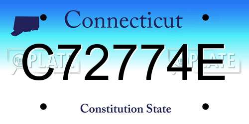 C72774E Connecticut License Plate