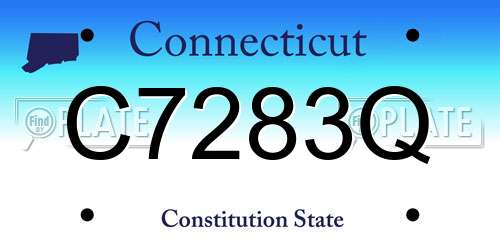 C7283Q Connecticut License Plate