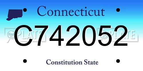 C742052 Connecticut License Plate