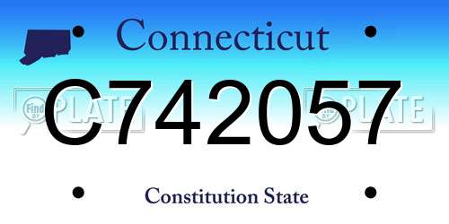 C742057 Connecticut License Plate
