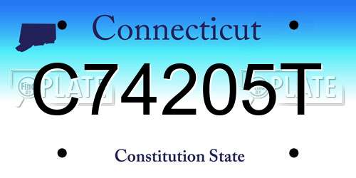 C74205T Connecticut License Plate