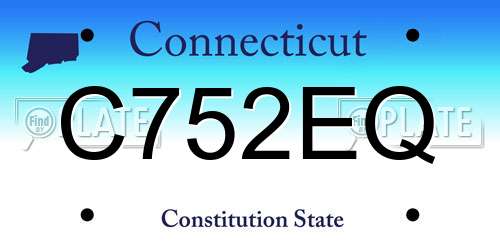C752EQ Connecticut License Plate