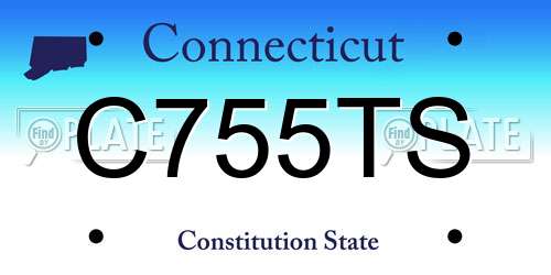 C755TS Connecticut License Plate