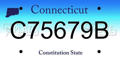 C75679B Connecticut License Plate