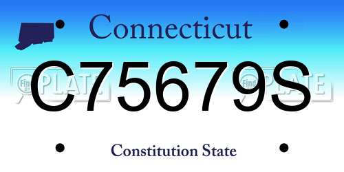 C75679S Connecticut License Plate