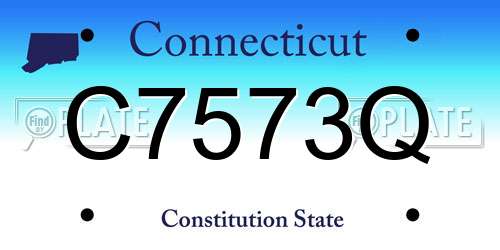 C7573Q Connecticut License Plate
