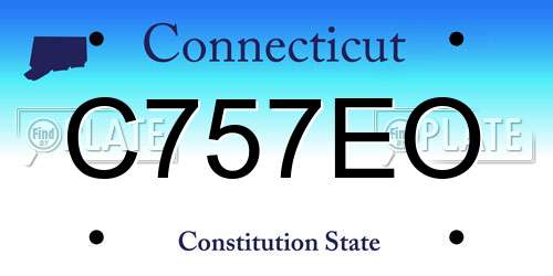 C757EO Connecticut License Plate