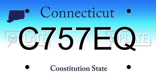 C757EQ Connecticut License Plate
