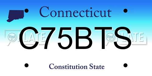 C75BTS Connecticut License Plate