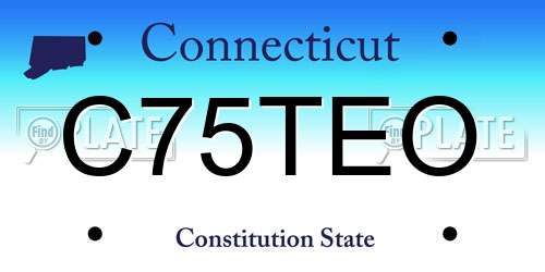 C75TEO Connecticut License Plate