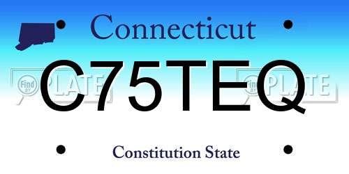 C75TEQ Connecticut License Plate