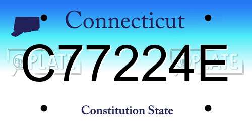 C77224E Connecticut License Plate