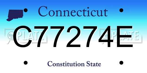 C77274E Connecticut License Plate
