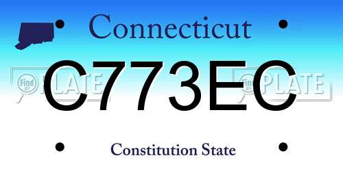 C773EC Connecticut License Plate