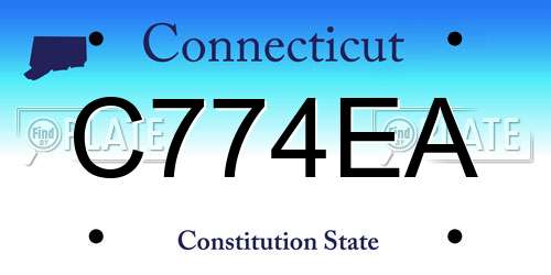 C774EA Connecticut License Plate