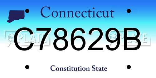 C78629B Connecticut License Plate