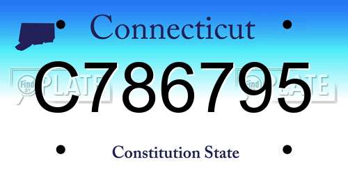 C786795 Connecticut License Plate