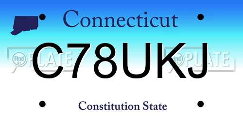 C78UKJ Connecticut License Plate