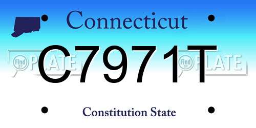 C7971T Connecticut License Plate