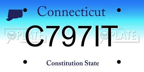 C797IT Connecticut License Plate