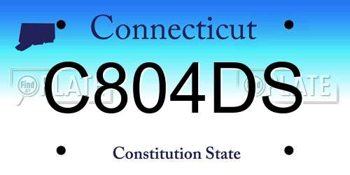 C804DS Connecticut License Plate