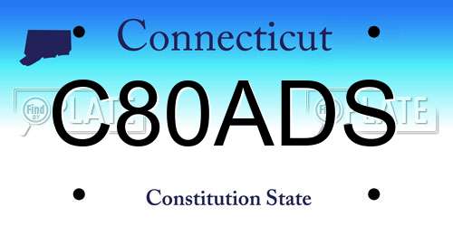 C80ADS Connecticut License Plate