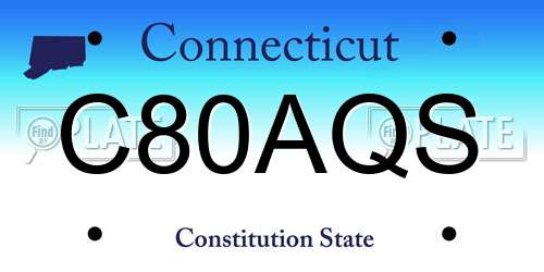C80AQS Connecticut License Plate