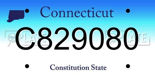 C829080 Connecticut License Plate