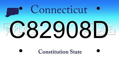 C82908D Connecticut License Plate