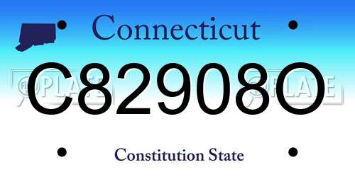 C82908O Connecticut License Plate