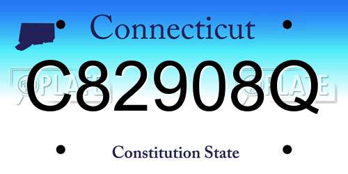 C82908Q Connecticut License Plate
