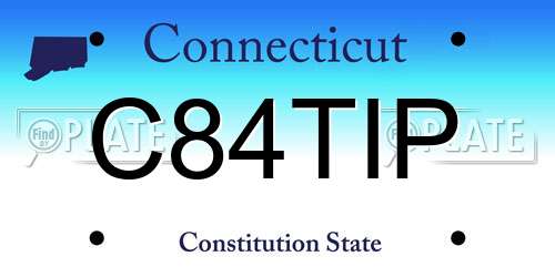 C84TIP Connecticut License Plate