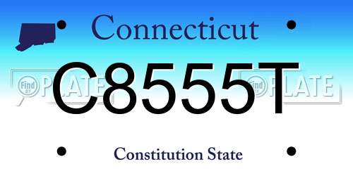 C8555T Connecticut License Plate