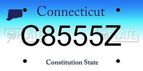 C8555Z Connecticut License Plate