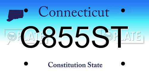 C855ST Connecticut License Plate