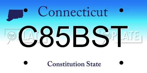 C85BST Connecticut License Plate