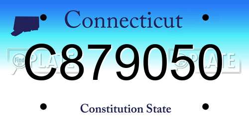 C879050 Connecticut License Plate