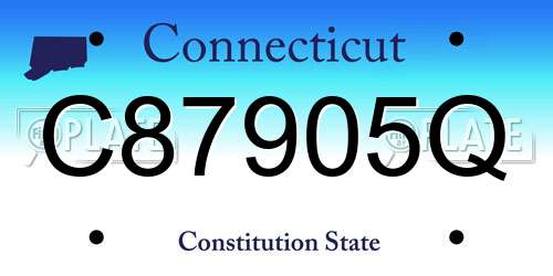 C87905Q Connecticut License Plate