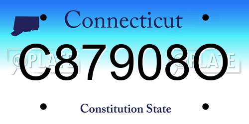 C87908O Connecticut License Plate