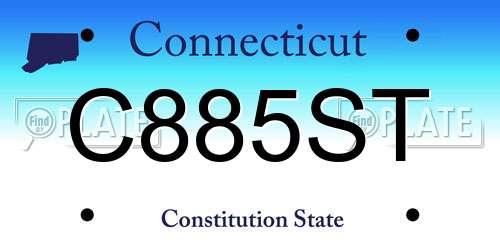 C885ST Connecticut License Plate