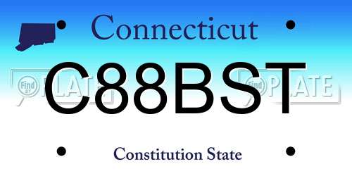 C88BST Connecticut License Plate