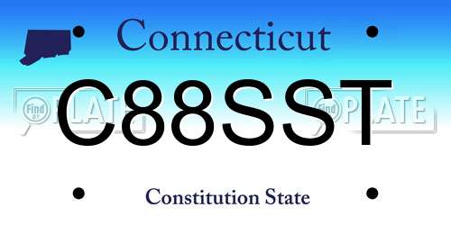C88SST Connecticut License Plate