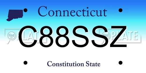 C88SSZ Connecticut License Plate